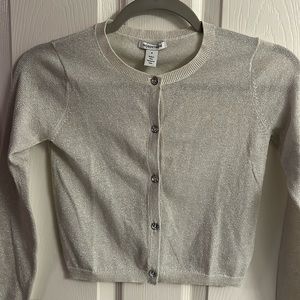 Nordstrom silver/glittery girls cardigan size 8